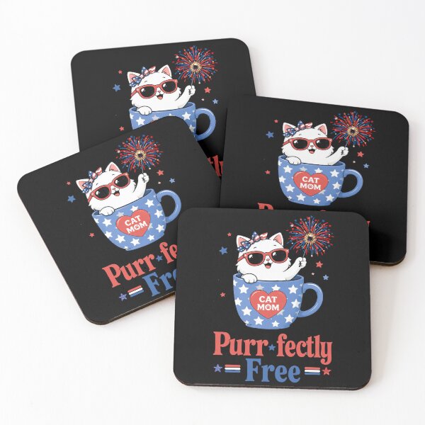 Item preview, Festive Cat in Patriotic designed and sold by abieran.