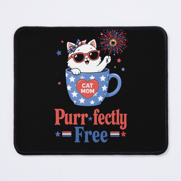 Item preview, Festive Cat in Patriotic designed and sold by abieran.