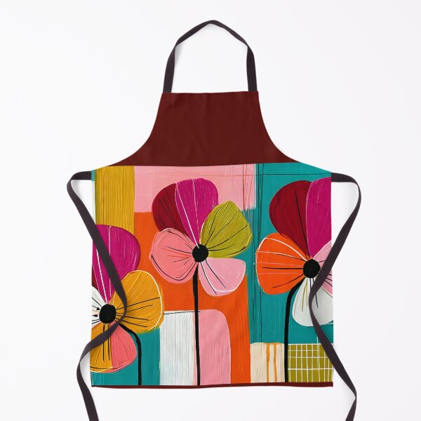 Item preview, Radiant Pansies in Bloom with Bold Geometric Colors and Contemporary Abstract Botanical Wall Decor designed and sold by OlfactoART Studio.