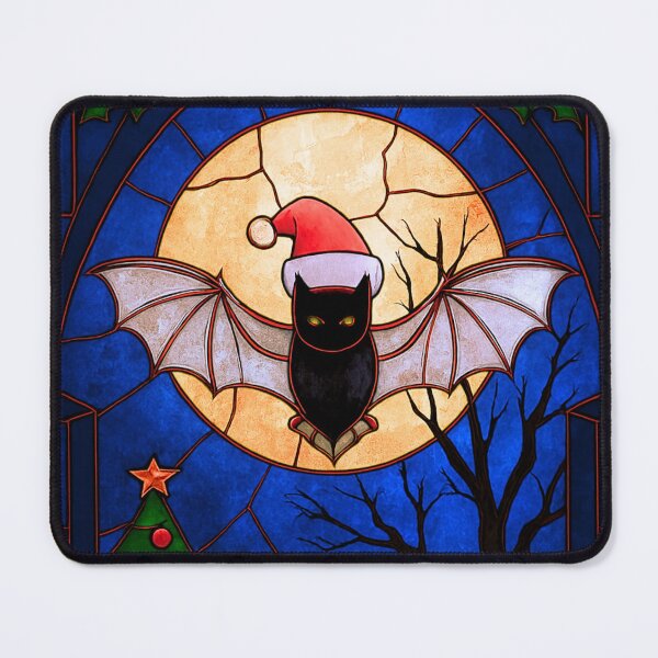 Item preview, Gothic Navidad Bat in Vitral Moonlight designed and sold by BriSher.