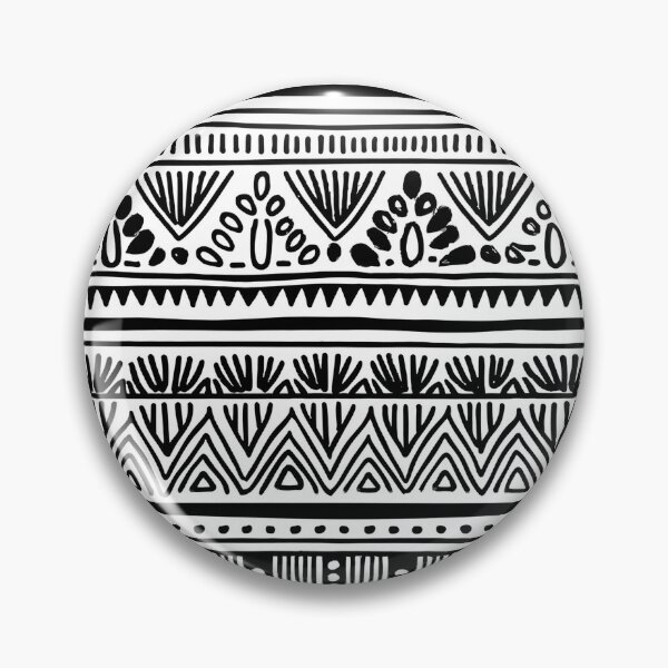 Item preview, Black and White Tribal Pattern - Ethnic Geometric Border Design designed and sold by Outlet Raloel.