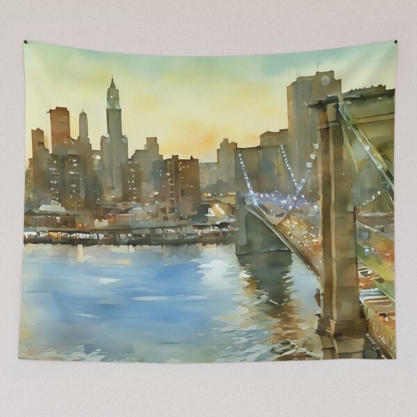 Item preview, Bridges and Blue Waters designed and sold by RCWatercolours.