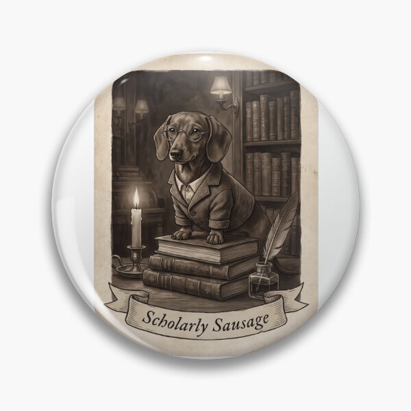 Item preview,  Scholarly Sausage Funny Dark Academia Dachshund Design designed and sold by jgoteiner.
