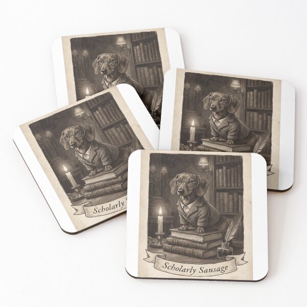Item preview,  Scholarly Sausage Funny Dark Academia Dachshund Design designed and sold by jgoteiner.