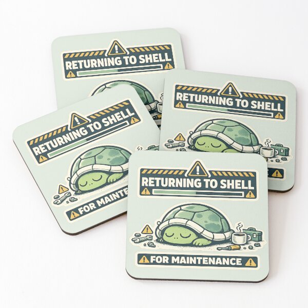 Item preview, Returning To Shell For Maintenance Cute Turtle Introvert Humor Sticker | Cozy Recharge Quote Vector Design designed and sold by  MAD's Recreation Studio.