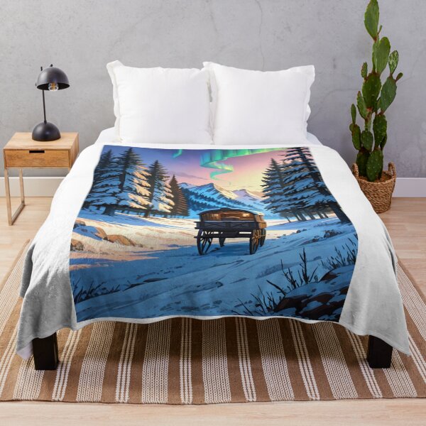 Item preview, Landscape - Winter Aurora Borealis, Nocturnal Sanctuary under Polar Lights designed and sold by AnimeShin.