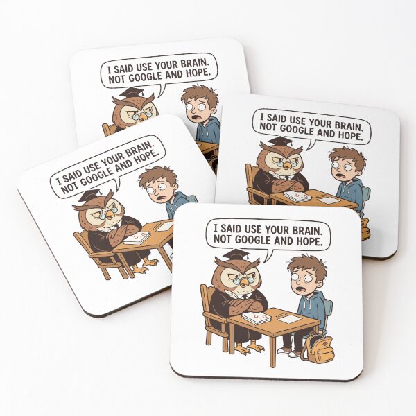 Item preview, Funny Owl Humor "Use Your Brain" Design | Wise Owl Humor | Sarcastic Animal Illustration designed and sold by Softbear Atelier.