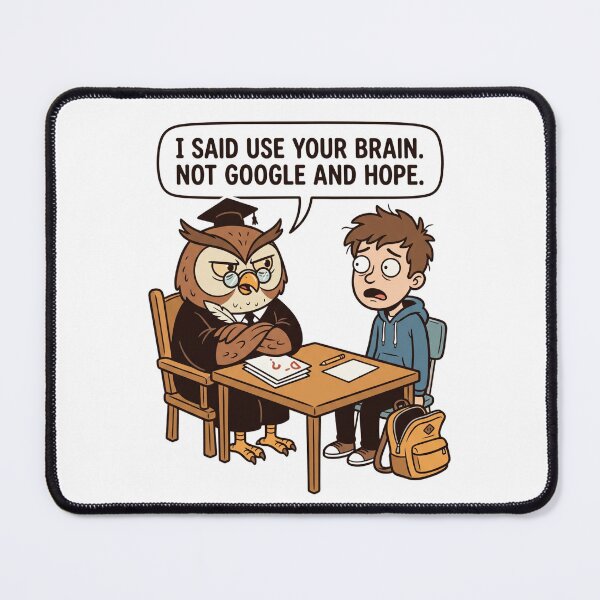 Item preview, Funny Owl Humor "Use Your Brain" Design | Wise Owl Humor | Sarcastic Animal Illustration designed and sold by Softbear Atelier.