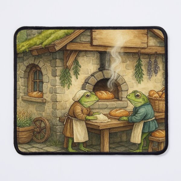 Item preview, Medieval Frog Bakery | Cozy Cottagecore Storybook Watercolor designed and sold by Hugo-Biz.