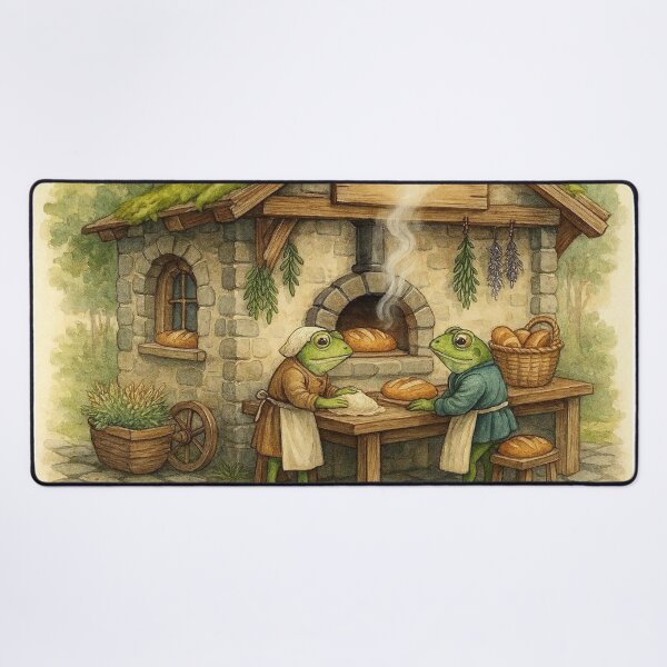 Item preview, Medieval Frog Bakery | Cozy Cottagecore Storybook Watercolor designed and sold by Hugo-Biz.