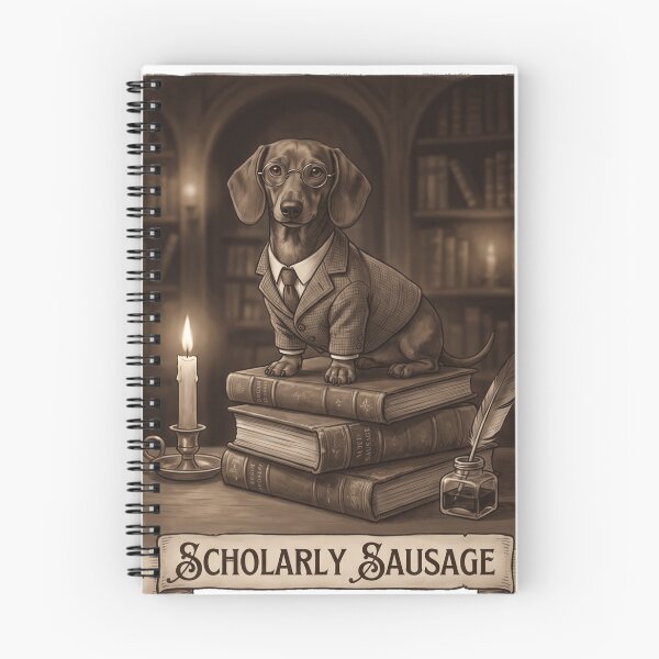 Item preview, Dark Academia Dachshund Vintage Library Poster Gift designed and sold by jgoteiner.