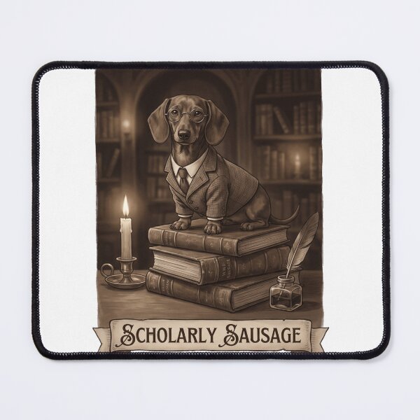 Item preview, Dark Academia Dachshund Vintage Library Poster Gift designed and sold by jgoteiner.