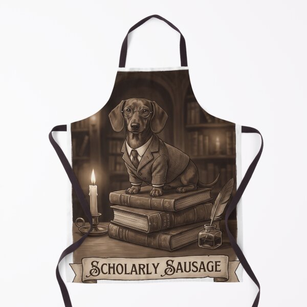 Item preview, Dark Academia Dachshund Vintage Library Poster Gift designed and sold by jgoteiner.