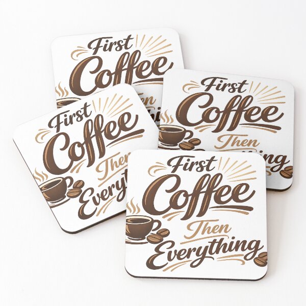 Item preview, First Coffee, Then Everything designed and sold by Black-White-art.