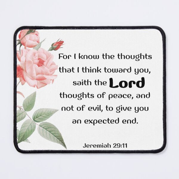 Item preview, Jeremiah 29:11 Vintage Pink Rose Bible Verse designed and sold by bible-prints.