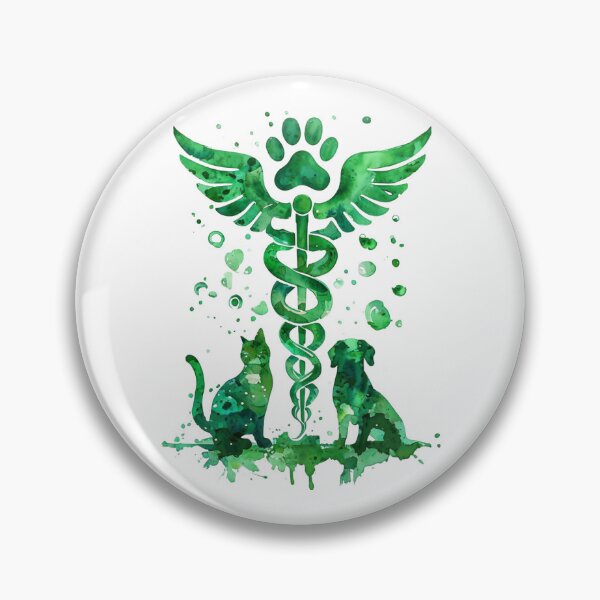 Item preview, Green Veterinary Caduceus splatter designed and sold by ShellyLVT82.