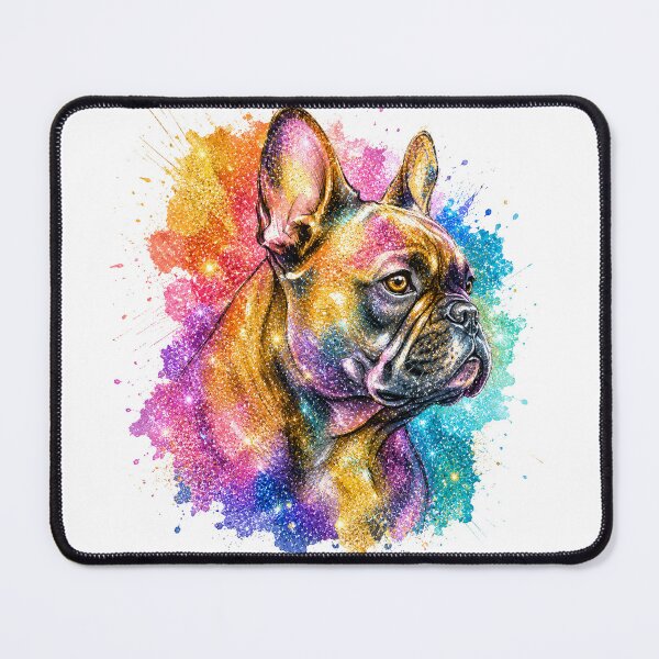 Item preview, Colorful Watercolor French Bulldog Art  Vibrant Frenchie Dog Portrait designed and sold by shallia.