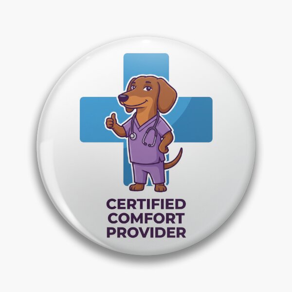 Item preview, Certified Comfort Provider Funny Dachshund Nurse Design designed and sold by jgoteiner.