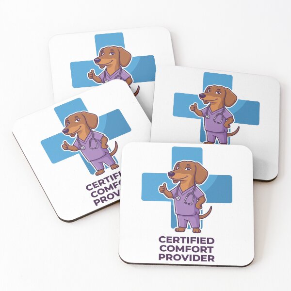 Item preview, Certified Comfort Provider Funny Dachshund Nurse Design designed and sold by jgoteiner.