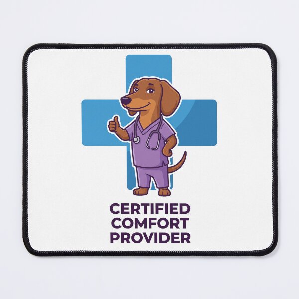 Item preview, Certified Comfort Provider Funny Dachshund Nurse Design designed and sold by jgoteiner.