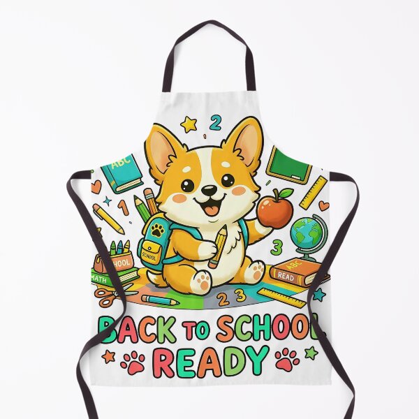 Item preview, Cute Corgi Back to School Ready Shirt, Funny Corgi School Supplies Apple Tee, Corgi Back to School Gift for Kids and Dog Lovers designed and sold by Wearable Canvas...