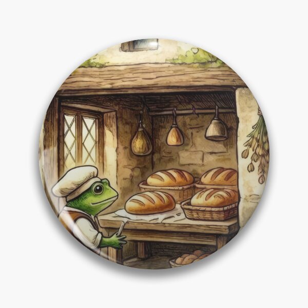 Item preview, Medieval Frog Baker | Cozy Cottagecore Storybook Watercolor designed and sold by Hugo-Biz.