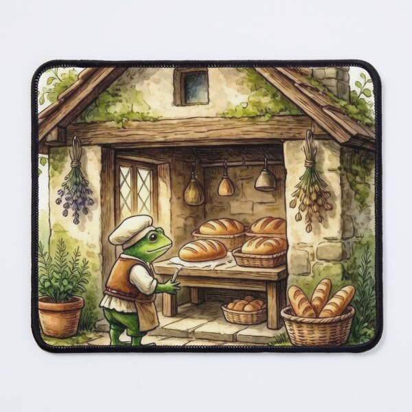 Item preview, Medieval Frog Baker | Cozy Cottagecore Storybook Watercolor designed and sold by Hugo-Biz.