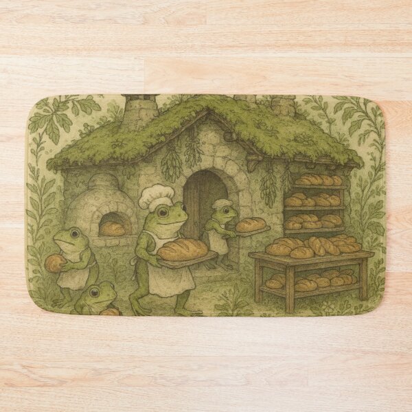 Item preview, Medieval Frog Bread Bakery | Cozy Cottagecore Storybook Watercolor designed and sold by Hugo-Biz.