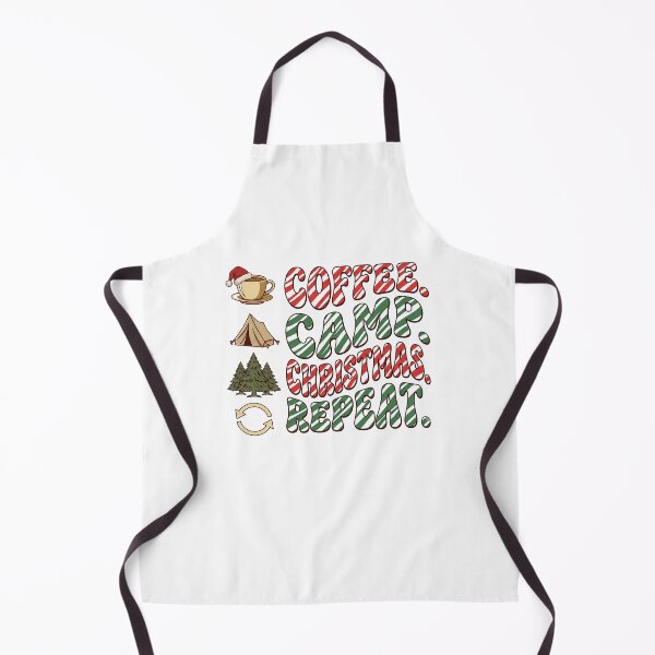 Item preview, Coffee Camp Christmas Repeat Retro Candy Cane Camping  designed and sold by LuloCreative.