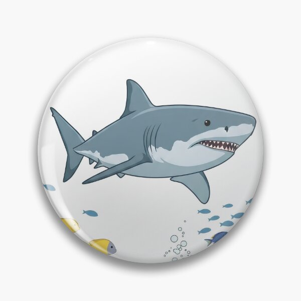 Item preview, Cute White Shark Cartoon Underwater Scene designed and sold by Nadir071010.