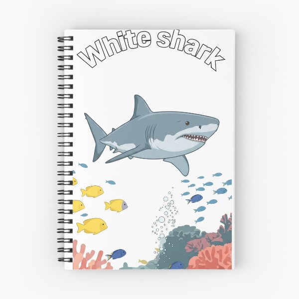 Item preview, Cute White Shark Cartoon Underwater Scene designed and sold by Nadir071010.