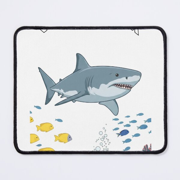 Item preview, Cute White Shark Cartoon Underwater Scene designed and sold by Nadir071010.