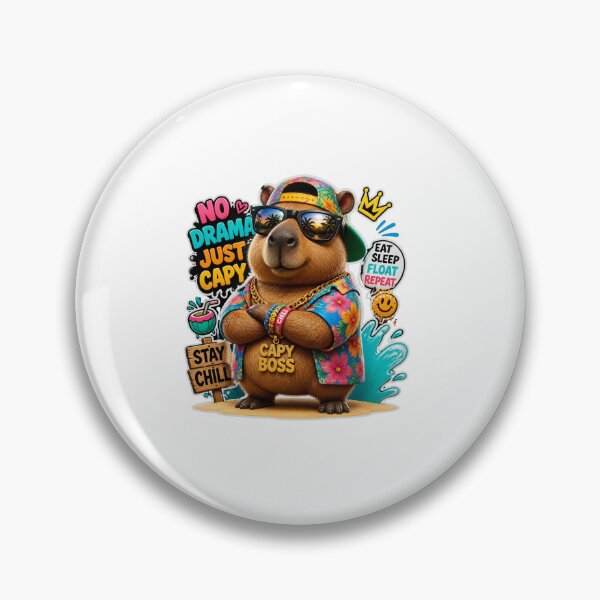Item preview, confident capybara designed and sold by Tunarite.