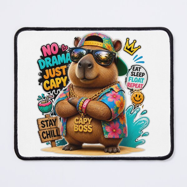 Item preview, confident capybara designed and sold by Tunarite.