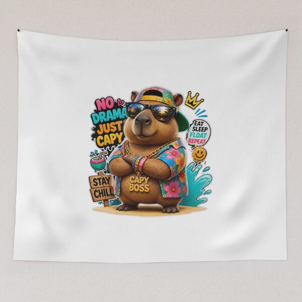 Item preview, confident capybara designed and sold by Tunarite.