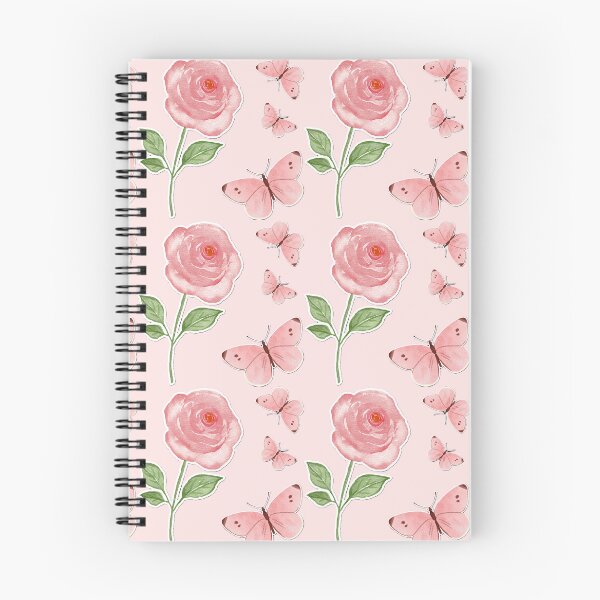 Item preview, Floral Aesthetic Watercolor Rose Pink Butterfly Cottagecore Soft Pastel Vibe Art designed and sold by Art IN Pack.