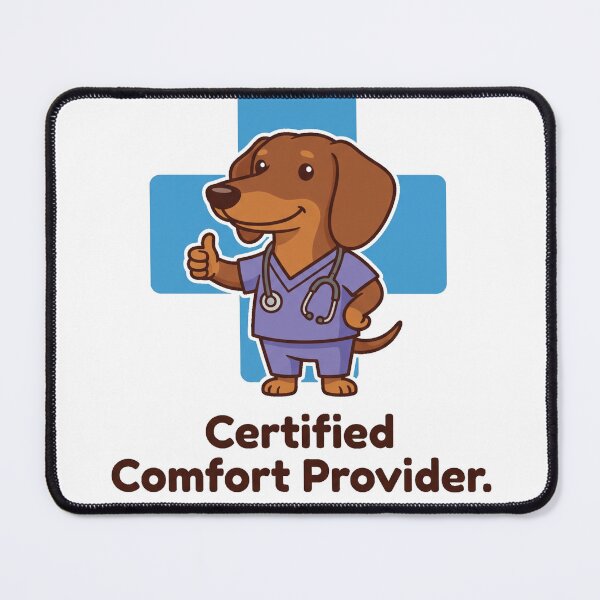 Item preview, Dachshund Nurse Gift Funny Certified Comfort Provider Tee designed and sold by jgoteiner.