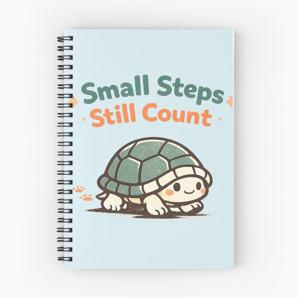 Item preview, Small Steps Still Count Cute Baby Turtle Motivational Quote | Encouragement Vector Sticker Design designed and sold by  MAD's Recreation Studio.