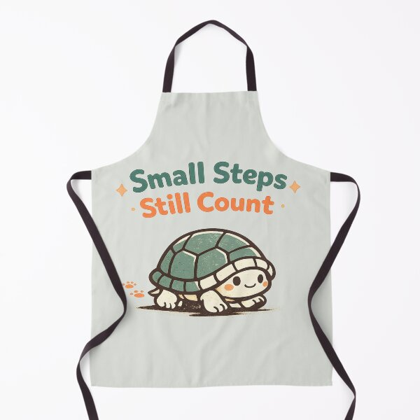 Item preview, Small Steps Still Count Cute Baby Turtle Motivational Quote | Encouragement Vector Sticker Design designed and sold by MAD's Recreation Studio.