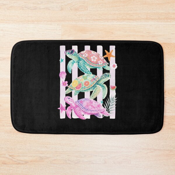 Item preview, Colorful Sea Turtles on Black designed and sold by abieran.
