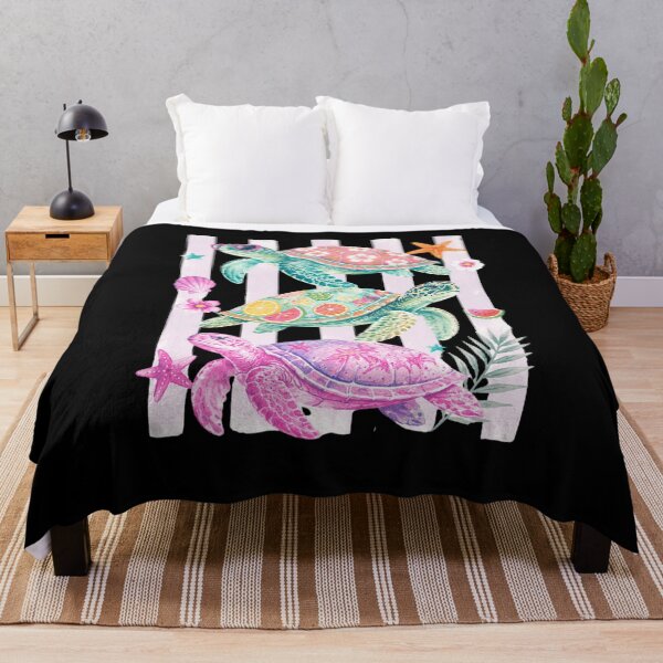 Item preview, Colorful Sea Turtles on Black designed and sold by abieran.