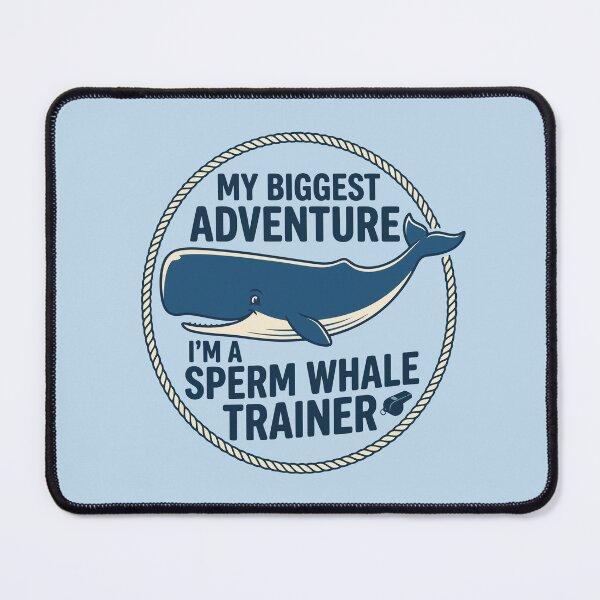 Item preview, Sperm Whale Trainer Retro Sea Creature Ocean Adventure designed and sold by Amir Faysal.