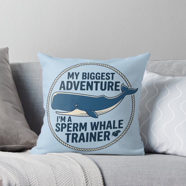 Item preview, Sperm Whale Trainer Retro Sea Creature Ocean Adventure designed and sold by Amir Faysal.