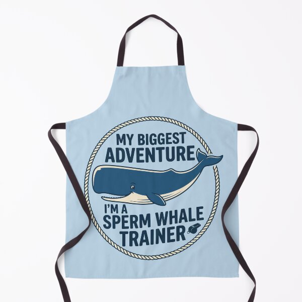 Item preview, Sperm Whale Trainer Retro Sea Creature Ocean Adventure designed and sold by Amir Faysal.