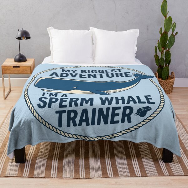 Item preview, Sperm Whale Trainer Retro Sea Creature Ocean Adventure designed and sold by Amir Faysal.