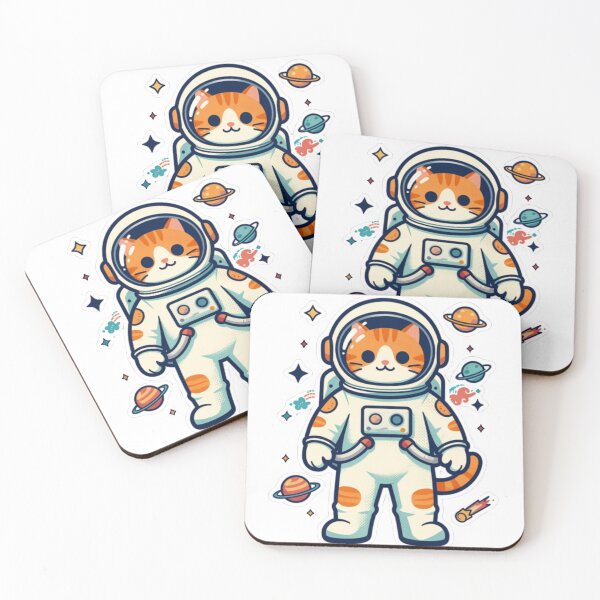 Item preview, Astronaut kitty space design designed and sold by weedleaf420.