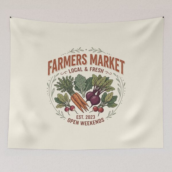 Item preview, Farmers Market Vintage Fresh Vegetables Local and Organic Retro designed and sold by PACS0011.