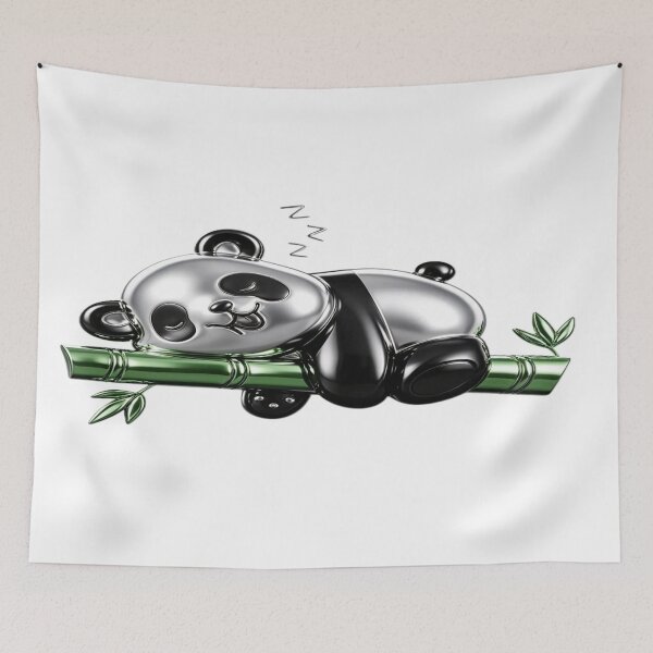 Item preview, Sleeping Panda on Bamboo, The Sweetness of Sleep designed and sold by RAYBIL.