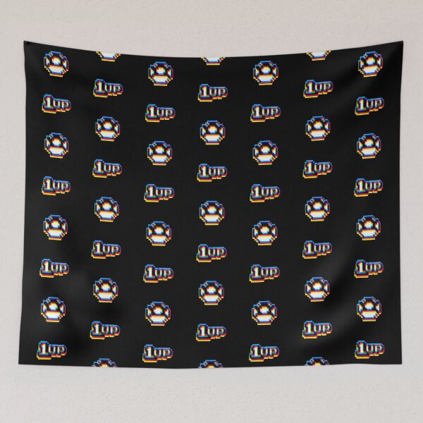 Item preview, 1up Mushroom Glitch Pattern - Dark designed and sold by animinimal.