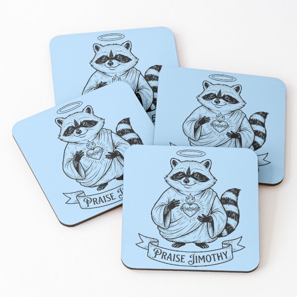 Item preview, Praise Jimothy Raccoon Angel designed and sold by ThreadRiotTees.